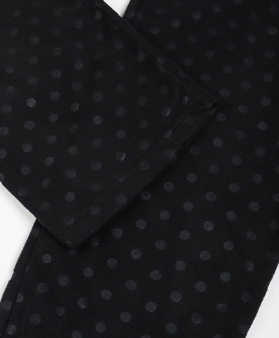 Pijama mujer polar lunares negro