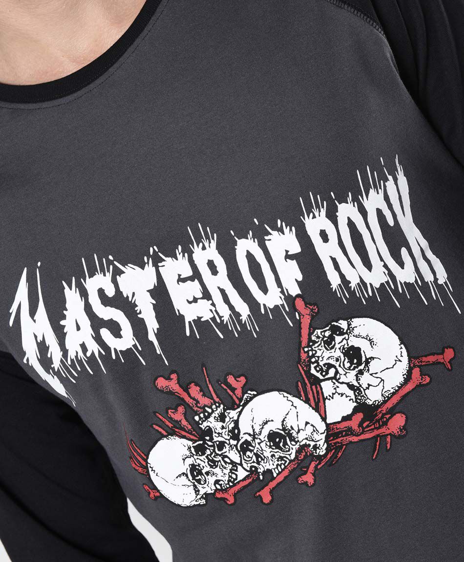 Polera hombre bicolor con doble estampado