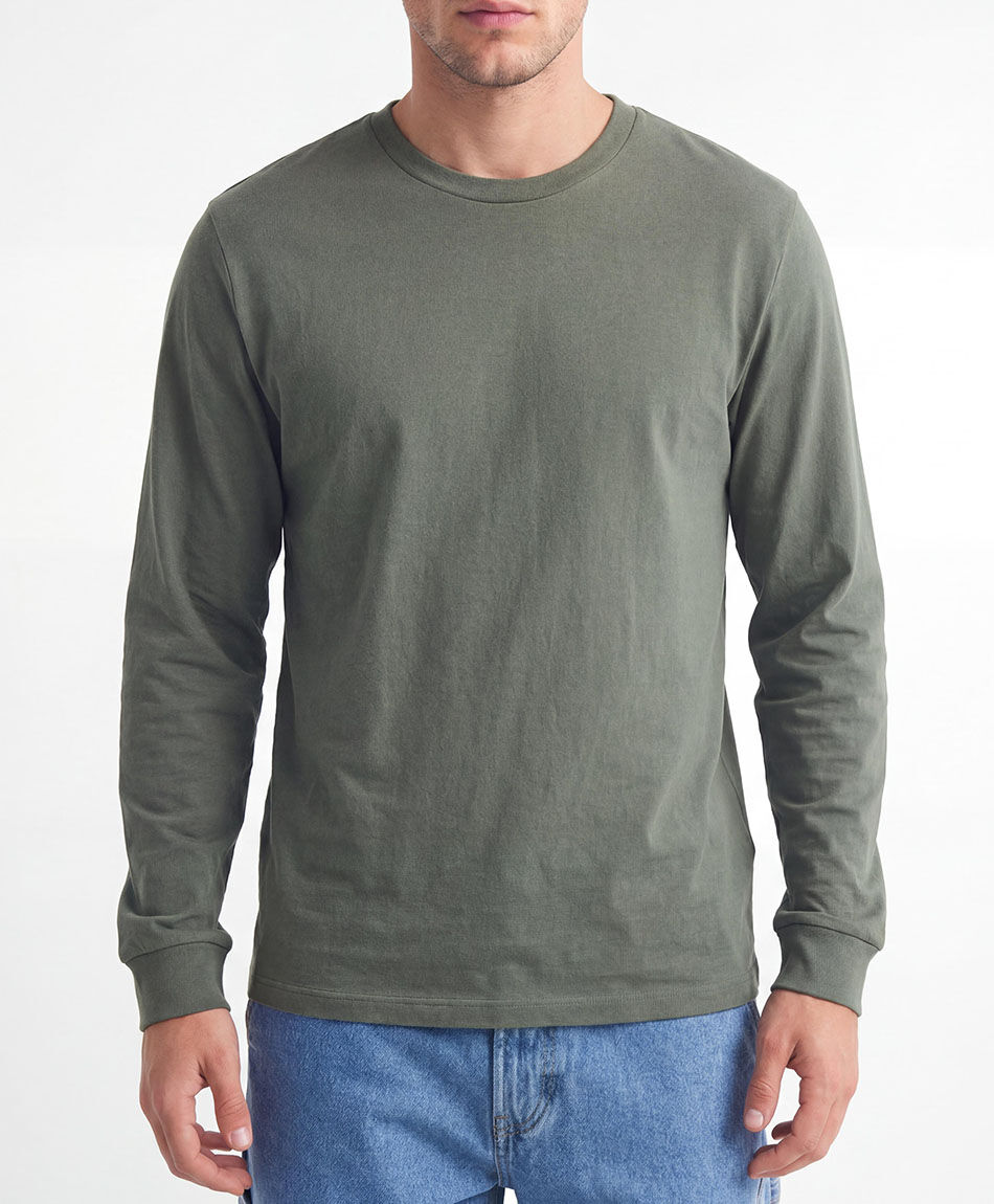 Polera hombre manga larga b&aacute;sica