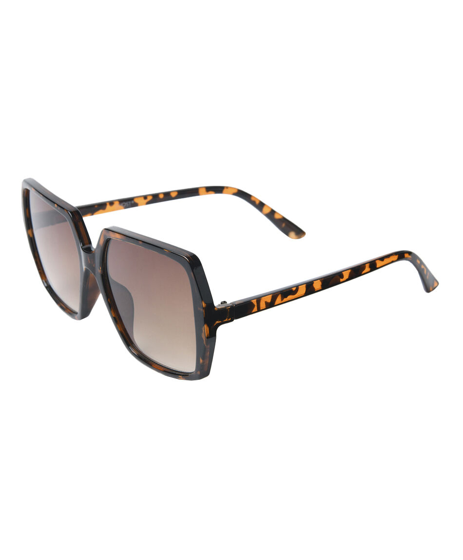 Lentes mujer irregulares animal print protecci&oacute;n uv
