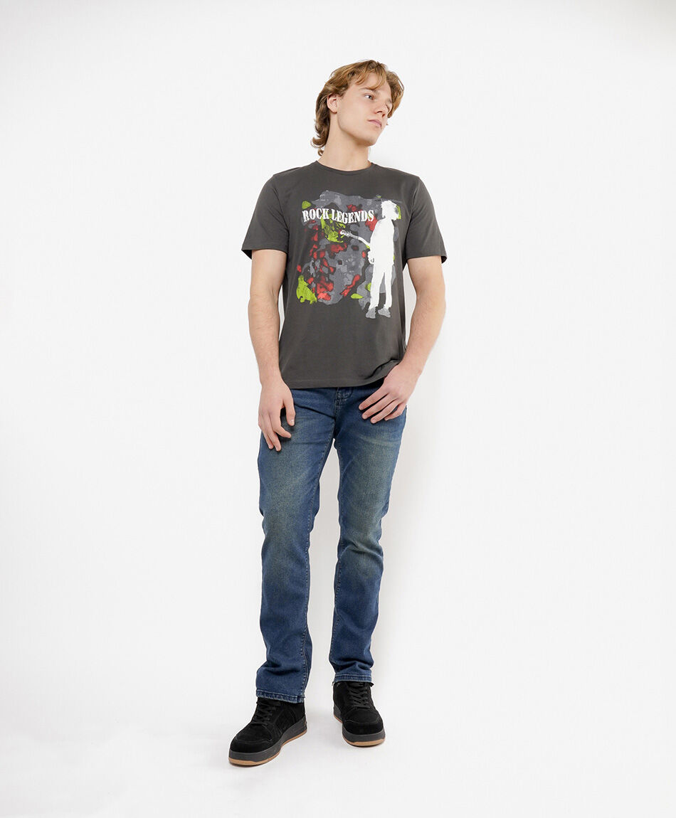 Jeans hombre desgastado slim fit