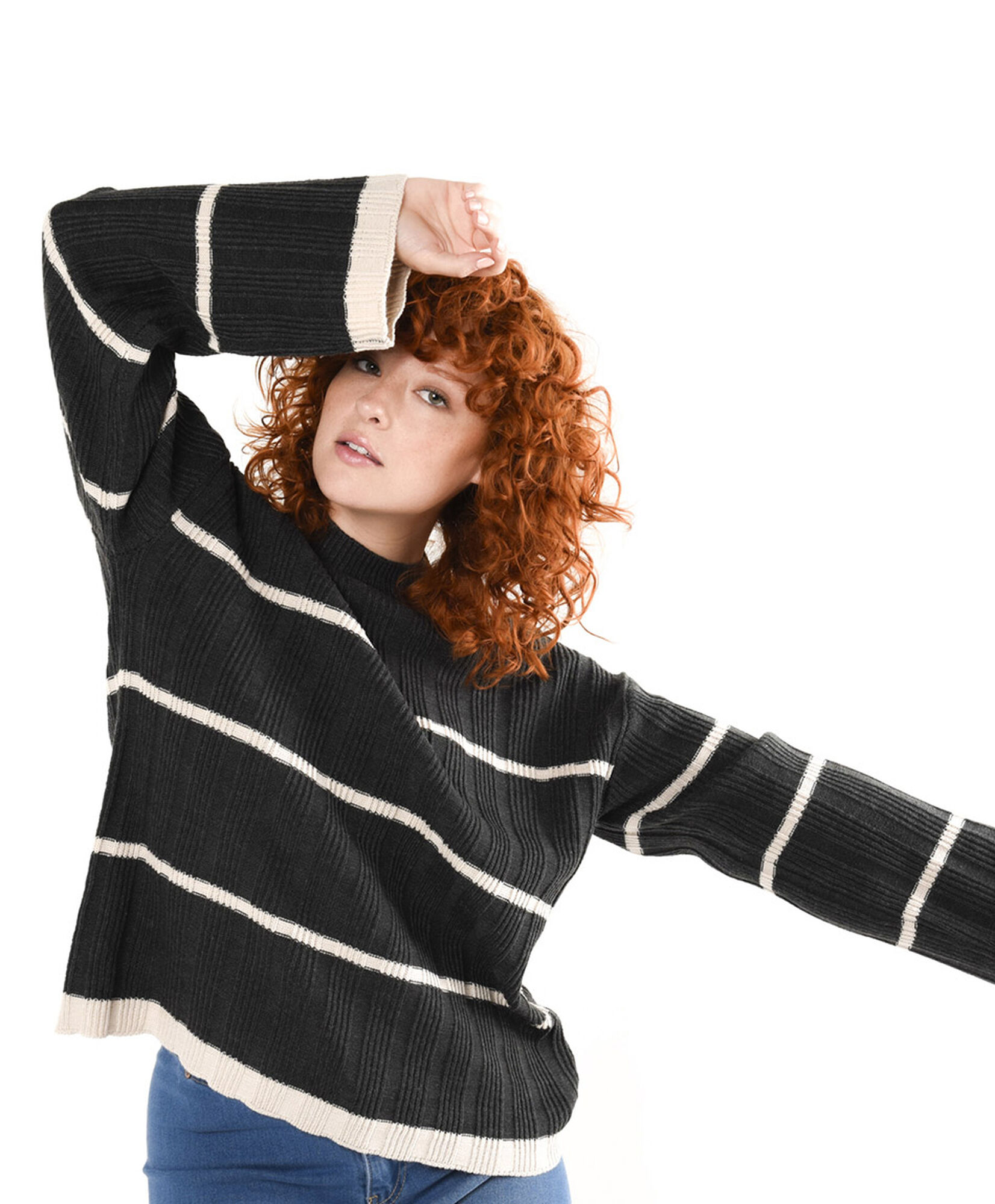 Sweater mujer líneas oversize Sweater mujer líneas oversize