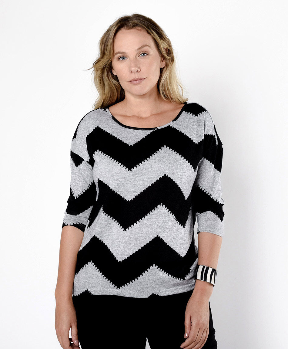 Polera mujer zigzag