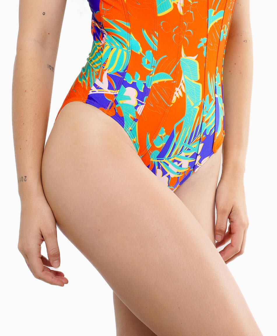 Traje de ba&ntilde;o mujer print mix