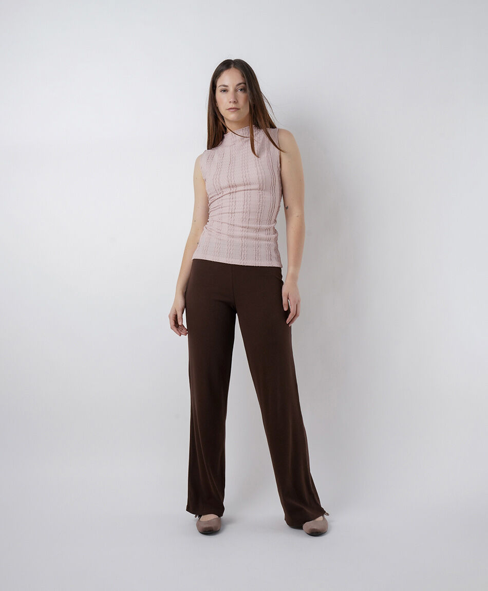 Pantal&oacute;n mujer canal&eacute; chocolate