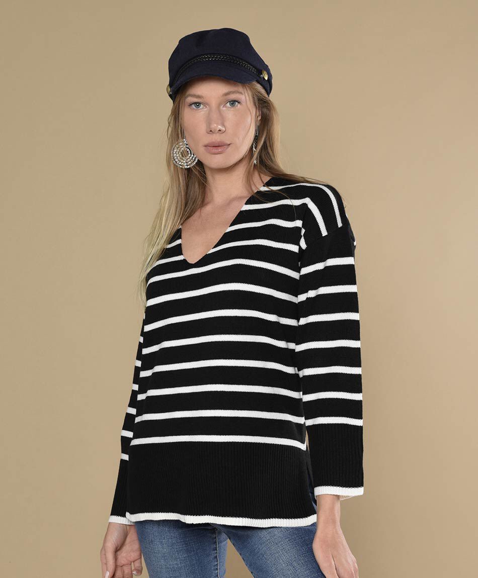 Sweater mujer l&iacute;neas horizontales