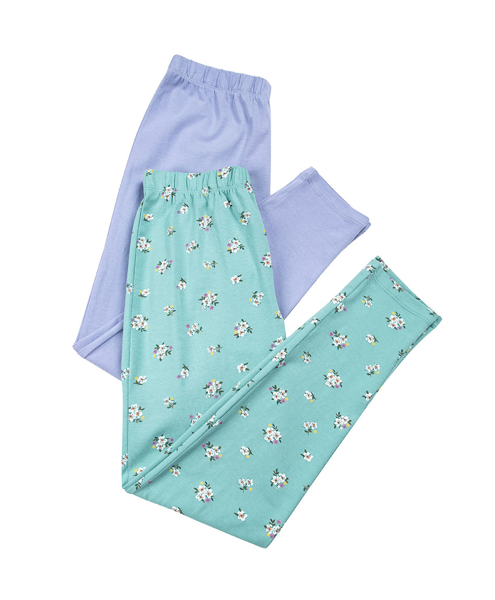 Pack 2 leggins niña florcitas y lila Pack 2 leggins niña florcitas y lila