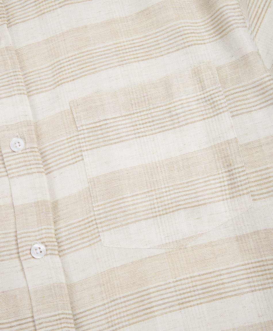 Camisa hombre l&iacute;neas doble lino