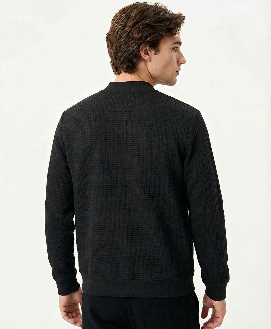 Chaqueta hombre bomber negra