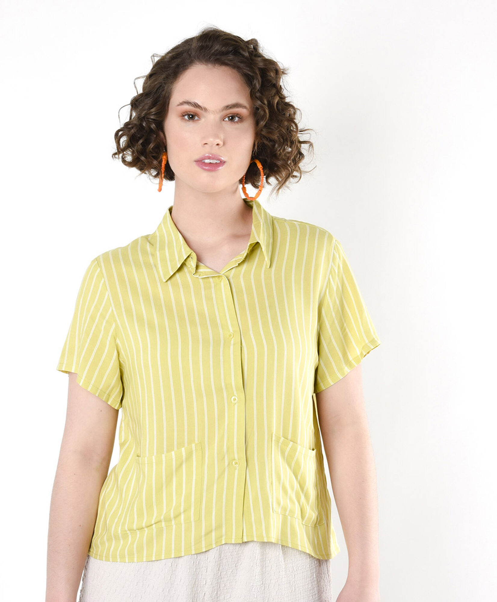 Blusa mujer líneas bolsillos Blusa mujer líneas bolsillos