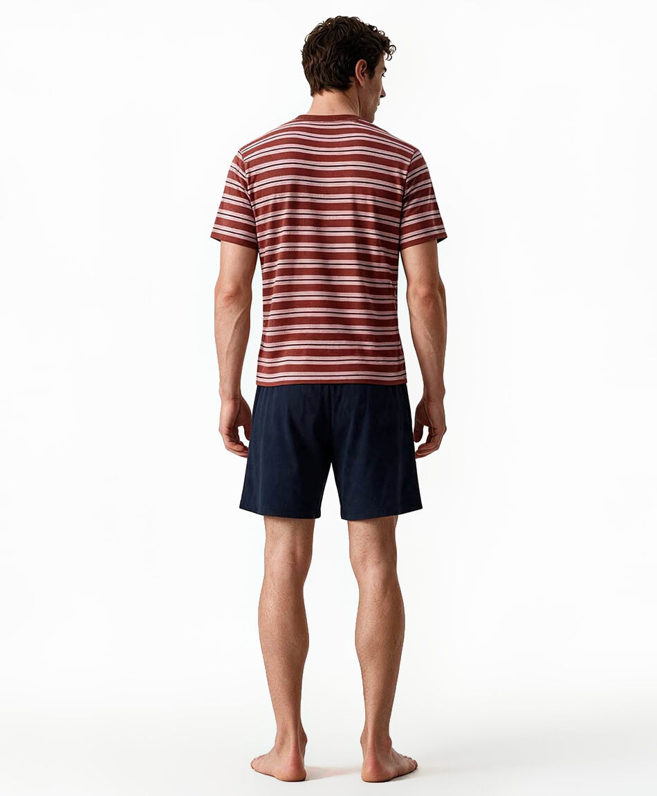 Pijama hombre short rayas