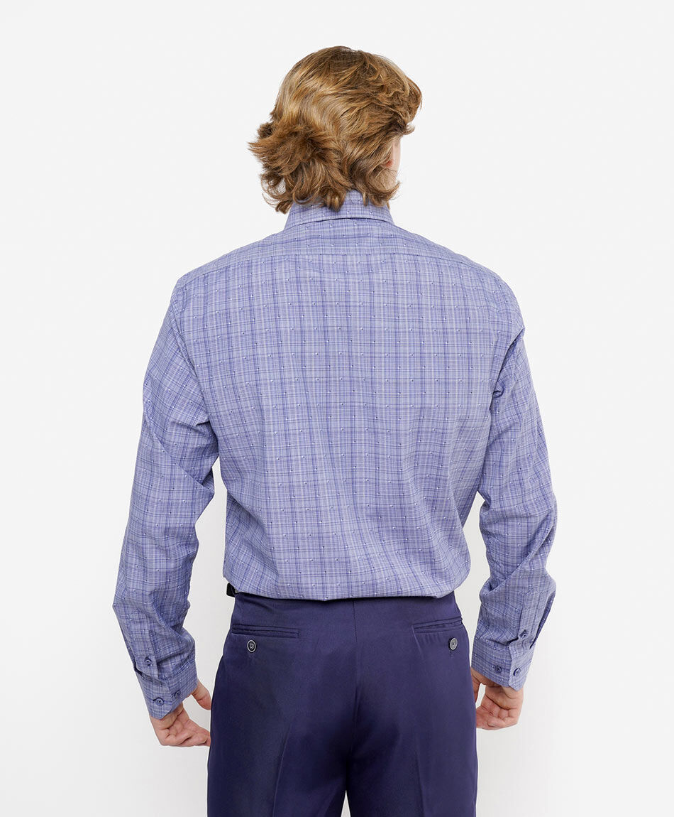 Camisa hombre manga larga dise&ntilde;o cuadros