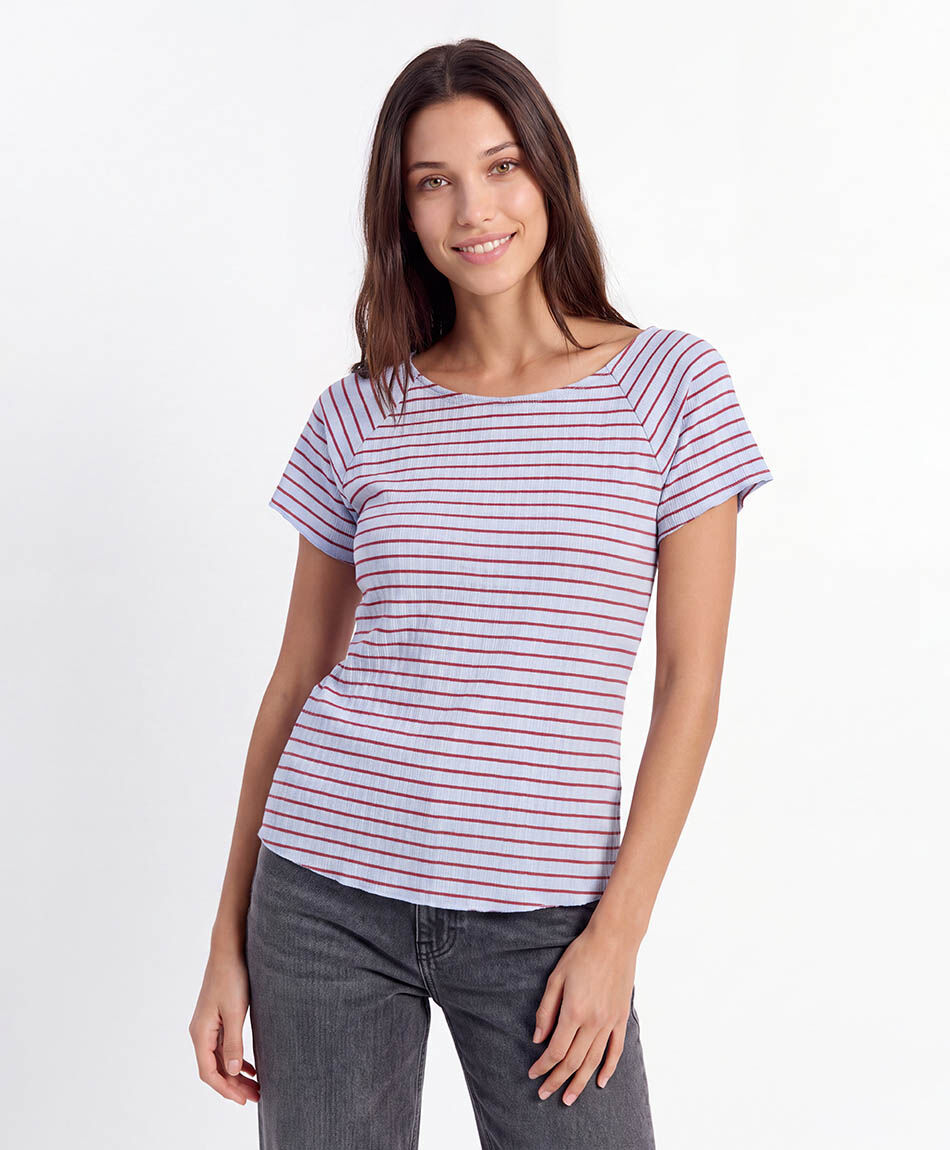 Poleras mujer rayas contraste