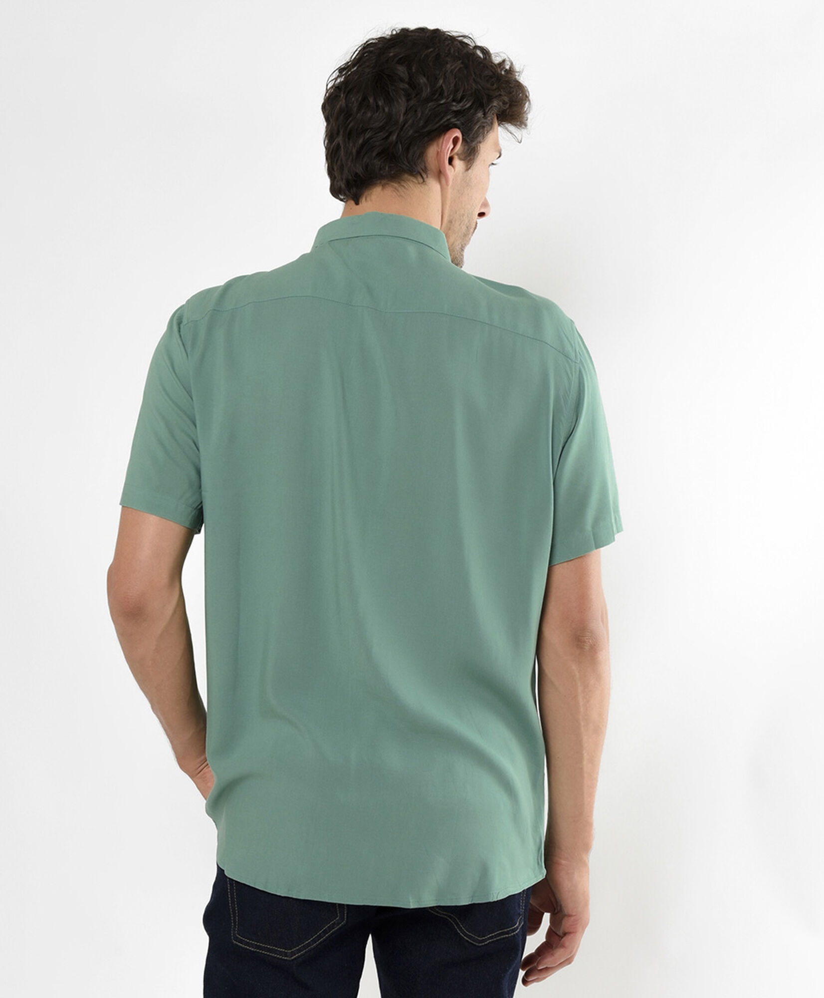 Camisa hombre lisa verde Camisa hombre lisa verde