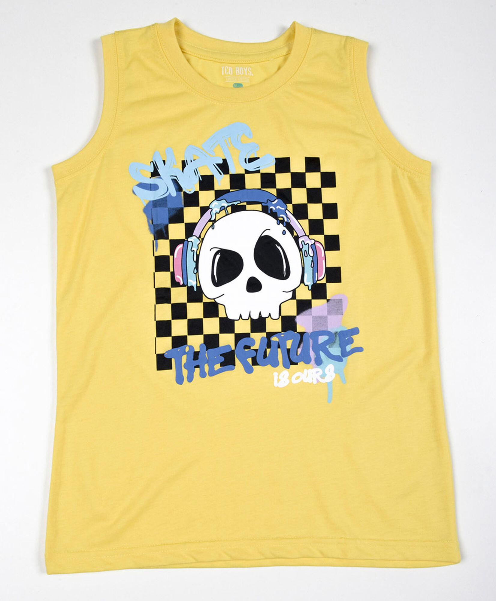 Polera niño skate sin mangas Polera niño skate sin mangas