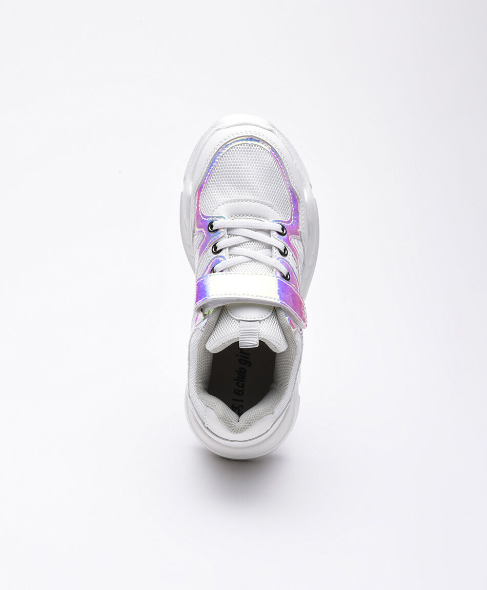 Zapatillas infantil iridiscente estrellas