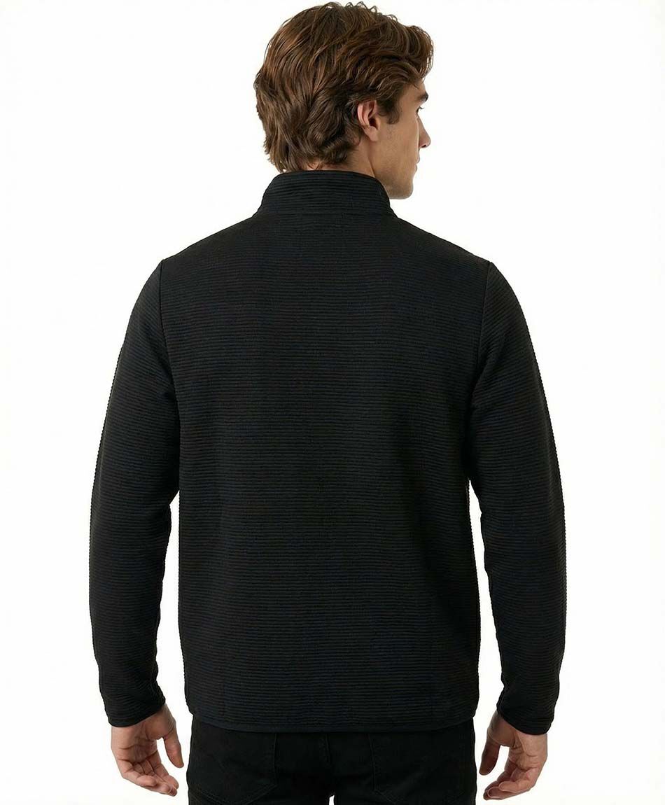 Chaqueta hombre cierre completo negro