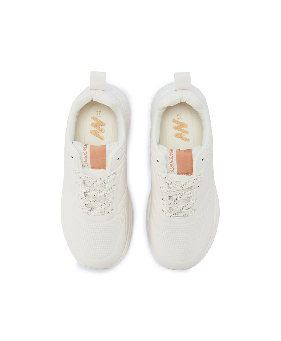 Zapatilla deportiva mujer beige