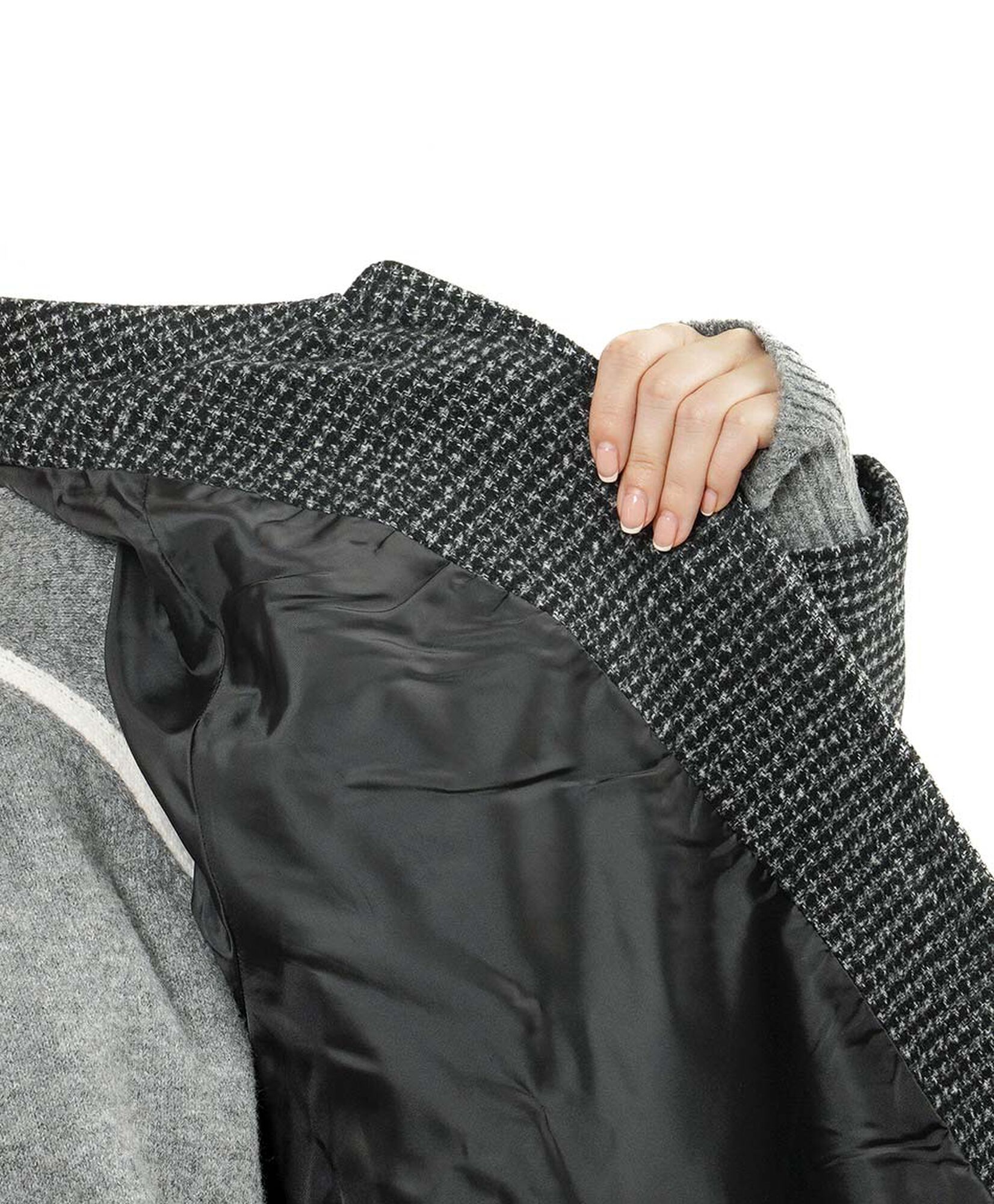 Chaqueta mujer mini cuadros botones Chaqueta mujer mini cuadros botones