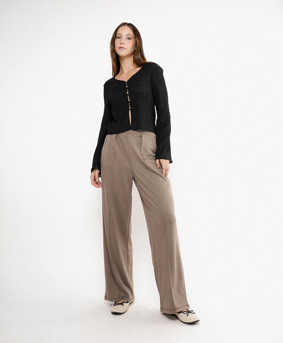 Pantal&oacute;n mujer buzo recto
