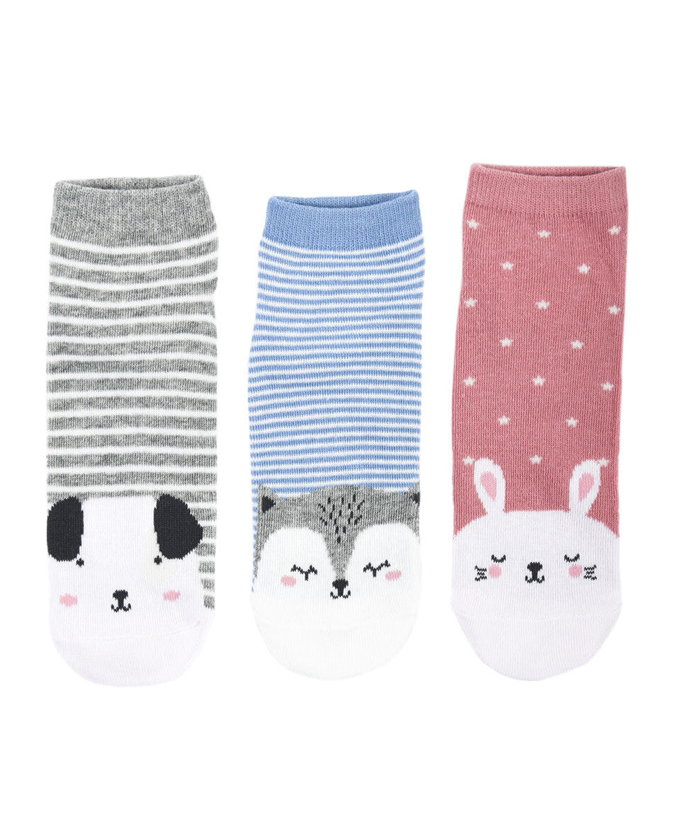 Pack 5 calcetines mujer caras de animales