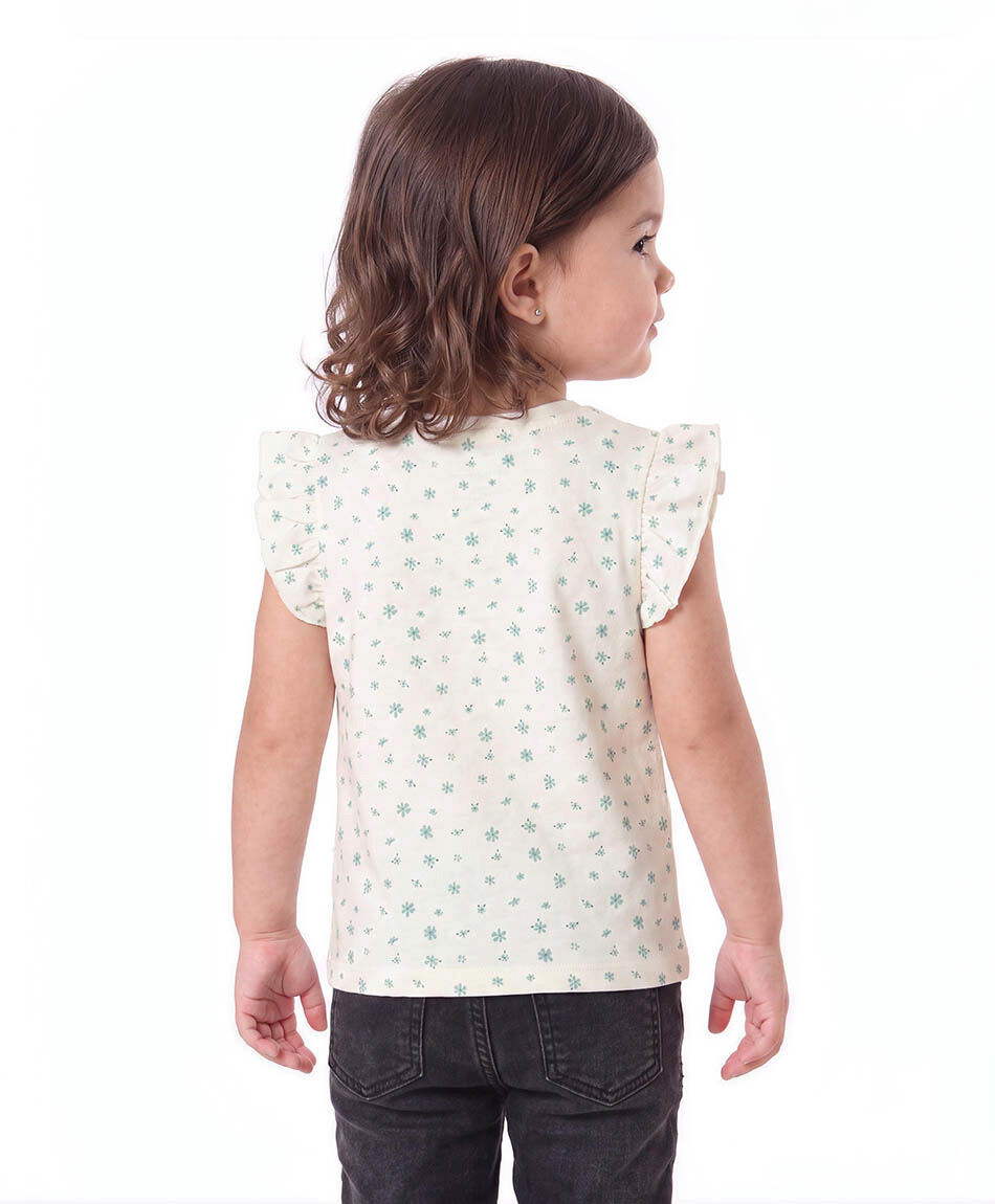 Polera beb&eacute; flores vuelos