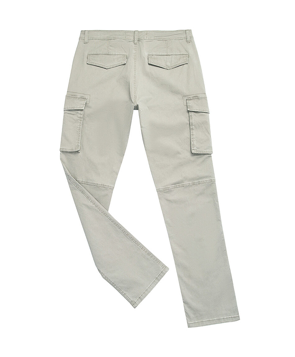 Pantal&oacute;n hombre liso cargo