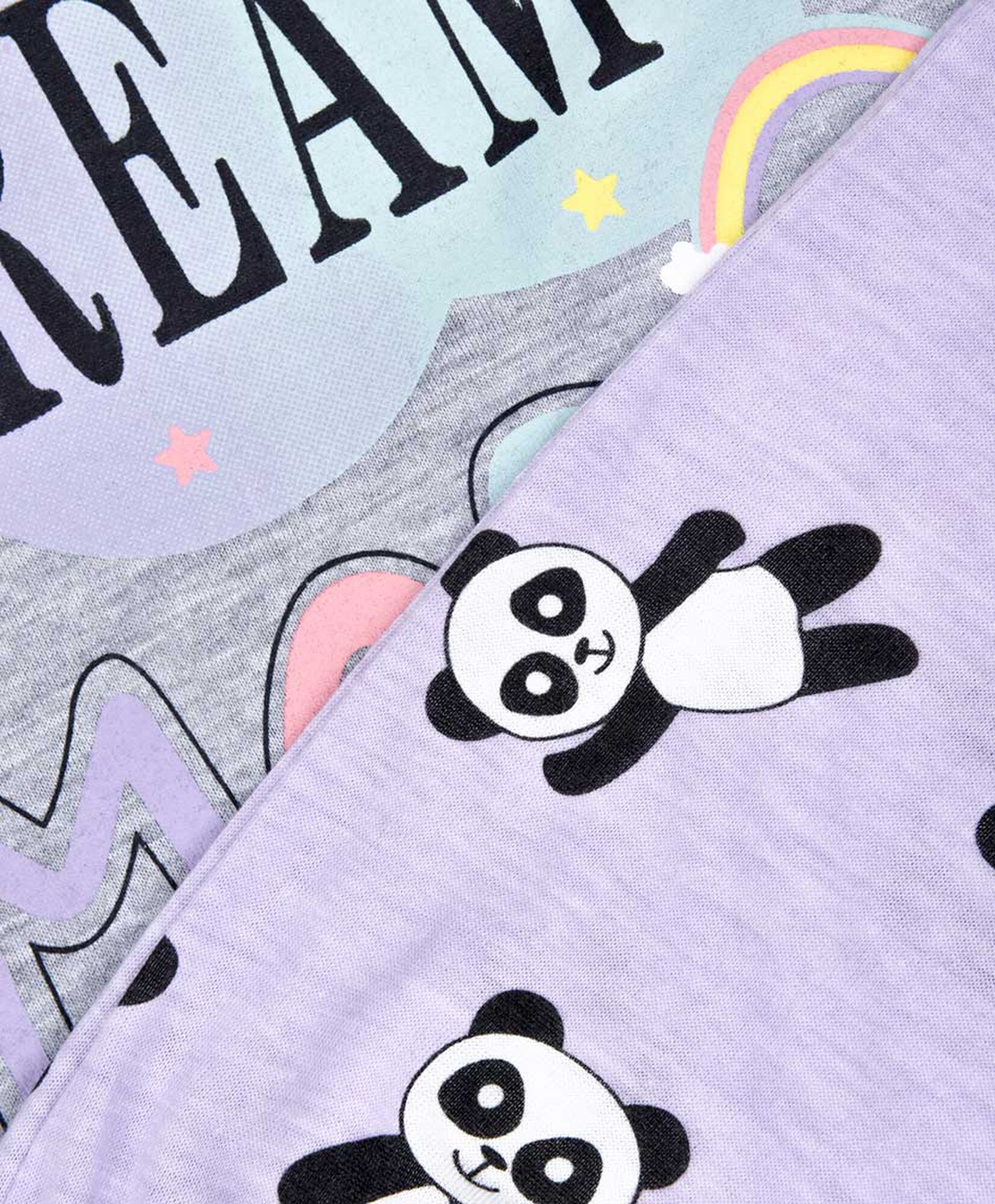 Pijama niña pandas short Pijama niña pandas short