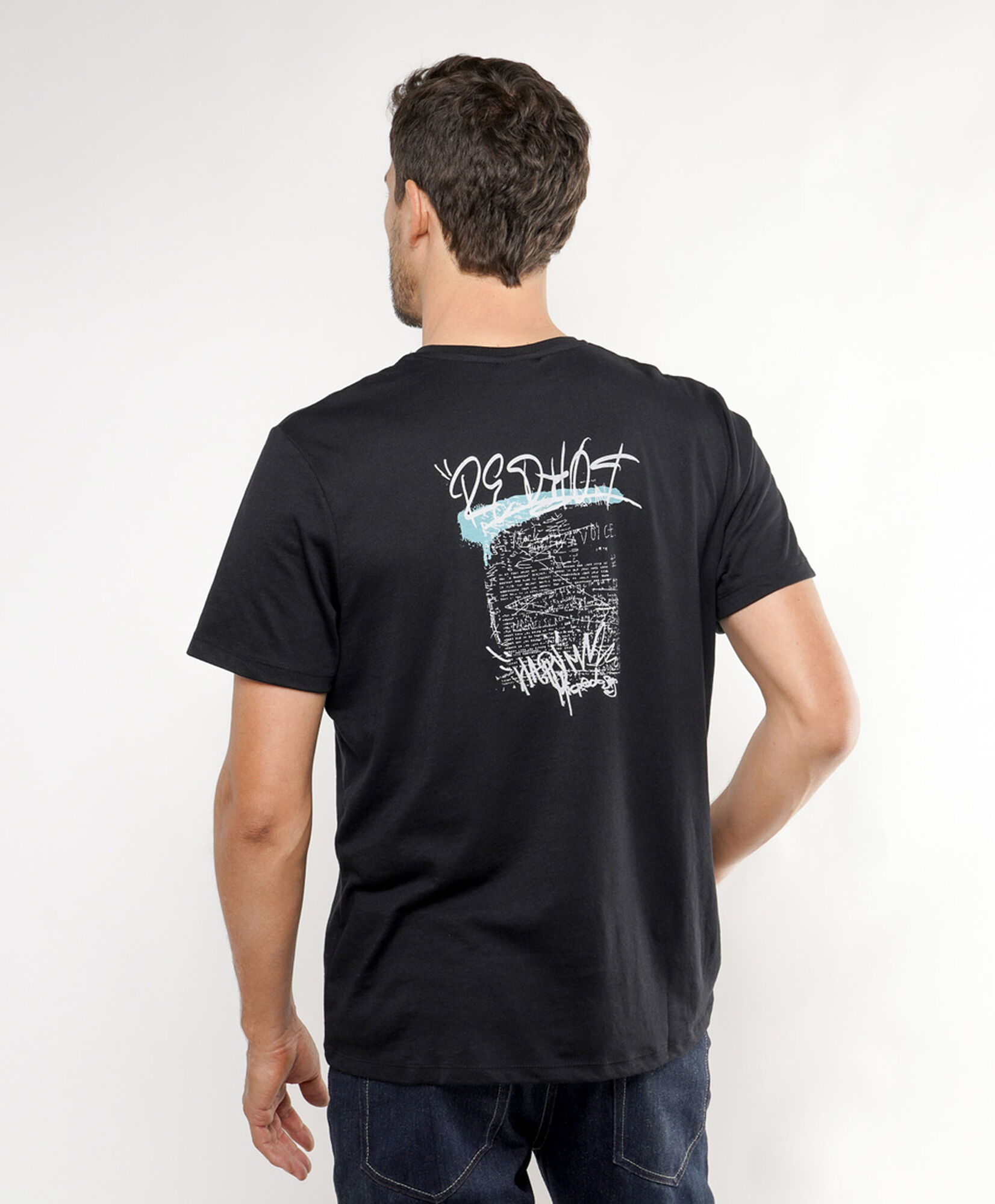 Polera hombre doble estampado graffiti Polera hombre doble estampado graffiti