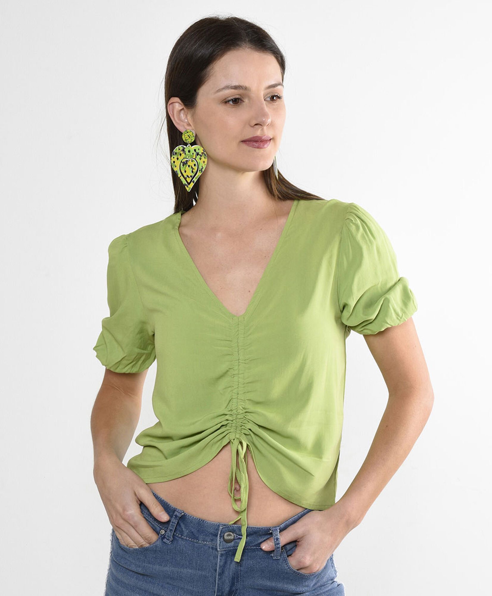 Blusa crop manga corta Blusa crop manga corta