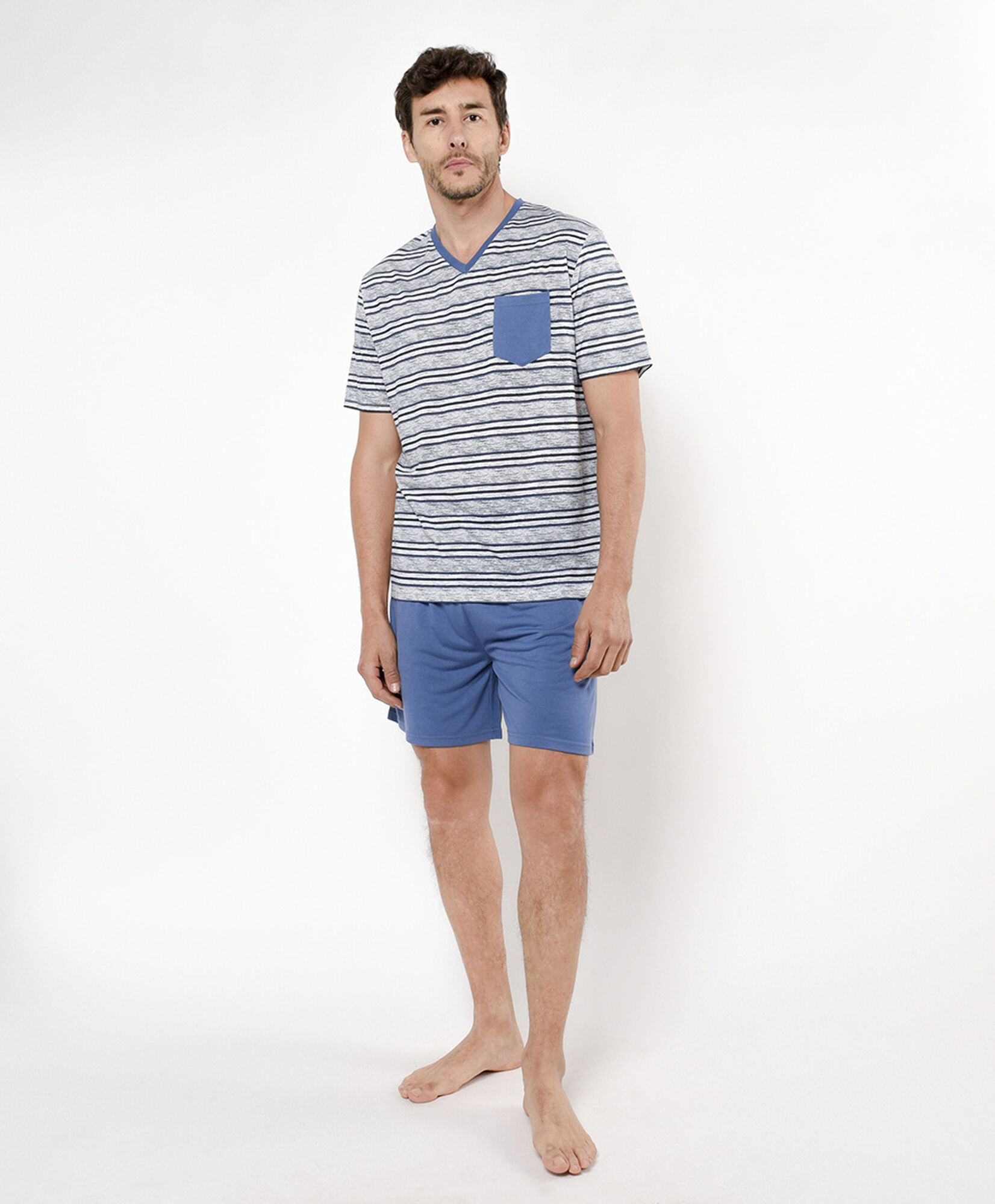 Pijama hombre bolsillo azul Pijama hombre bolsillo azul