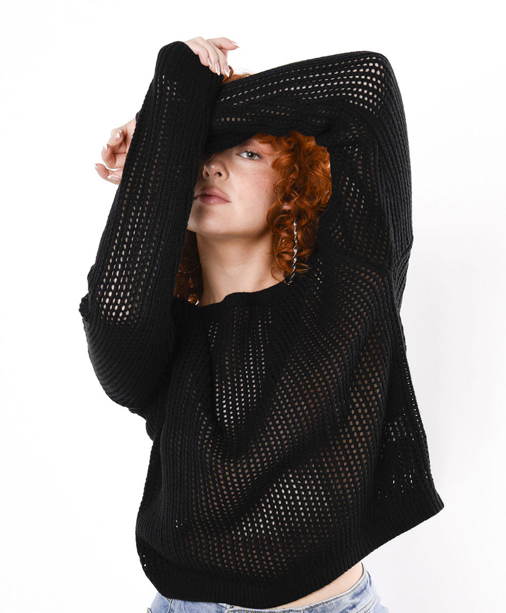 Sweater mujer calado negro Sweater mujer calado negro