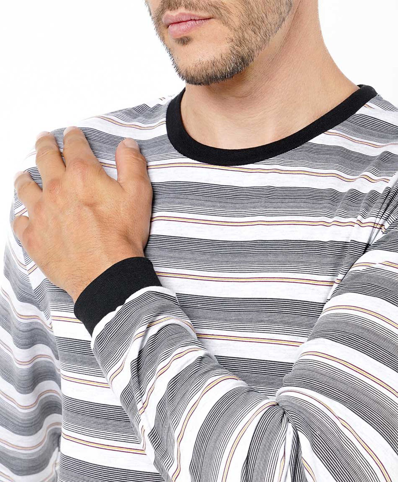Pijama hombre líneas gris Pijama hombre líneas gris