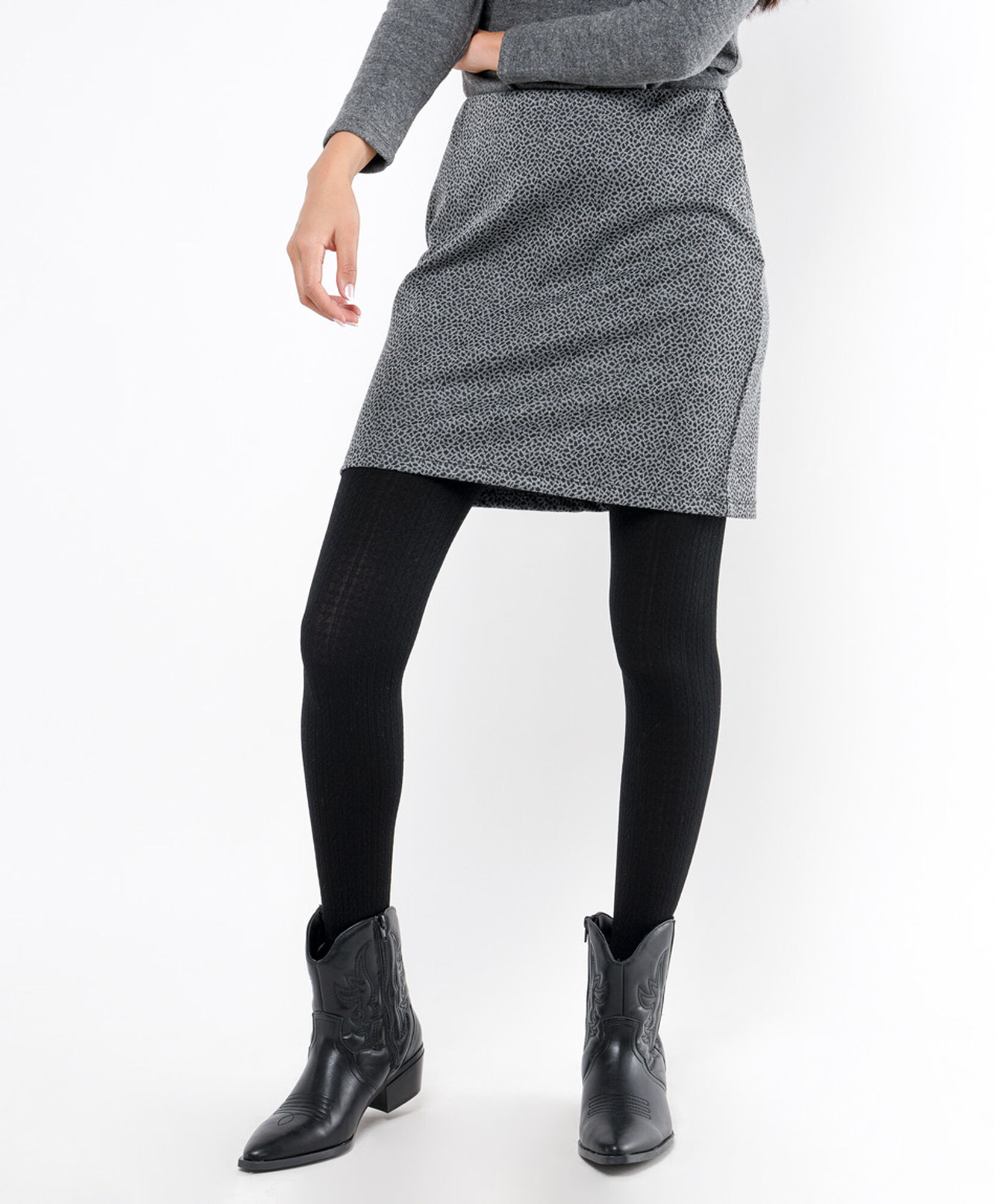Falda mujer animal print gris Falda mujer animal print gris