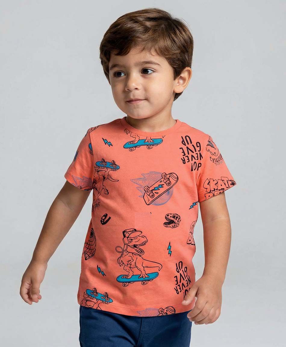 Polera beb&eacute; dinosaurio skater