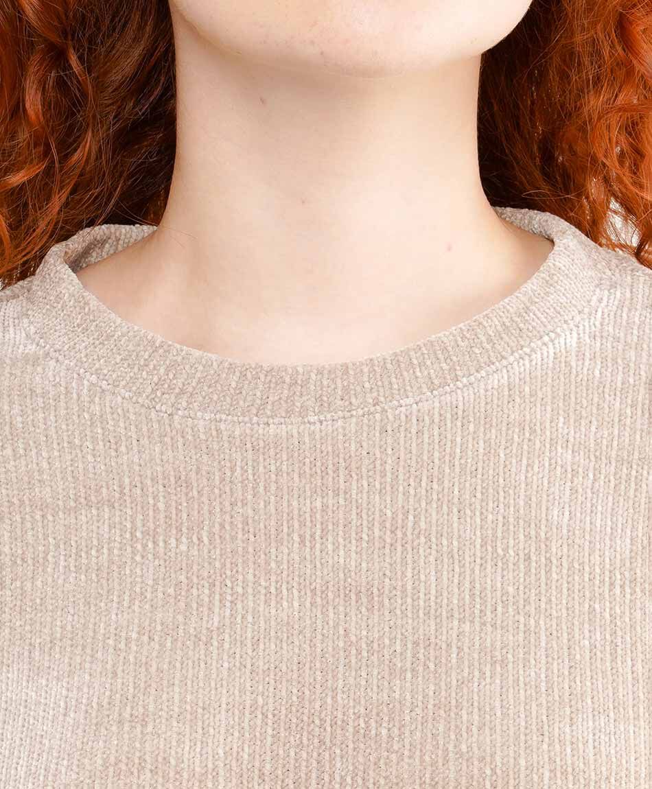 Sweater mujer chenille beige