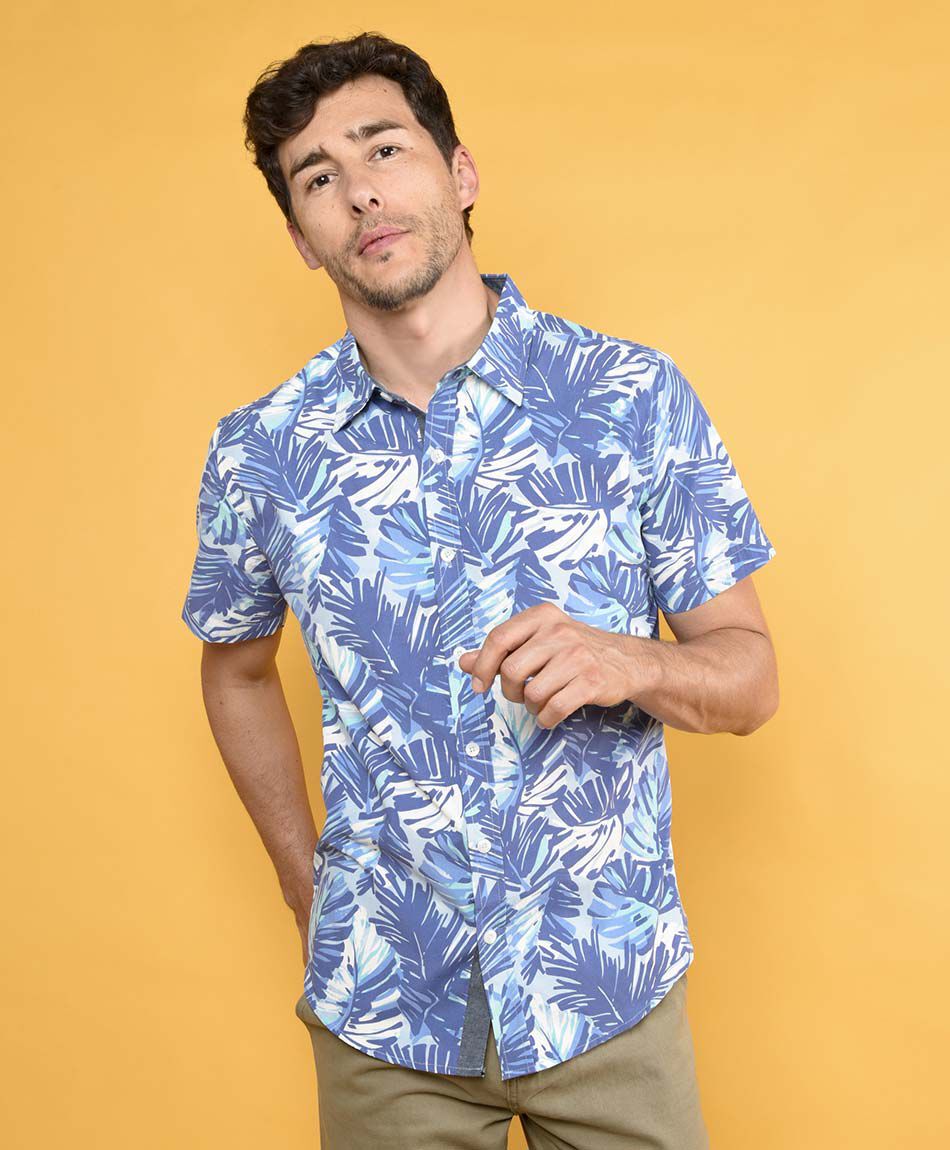 Camisa fashion manga corta