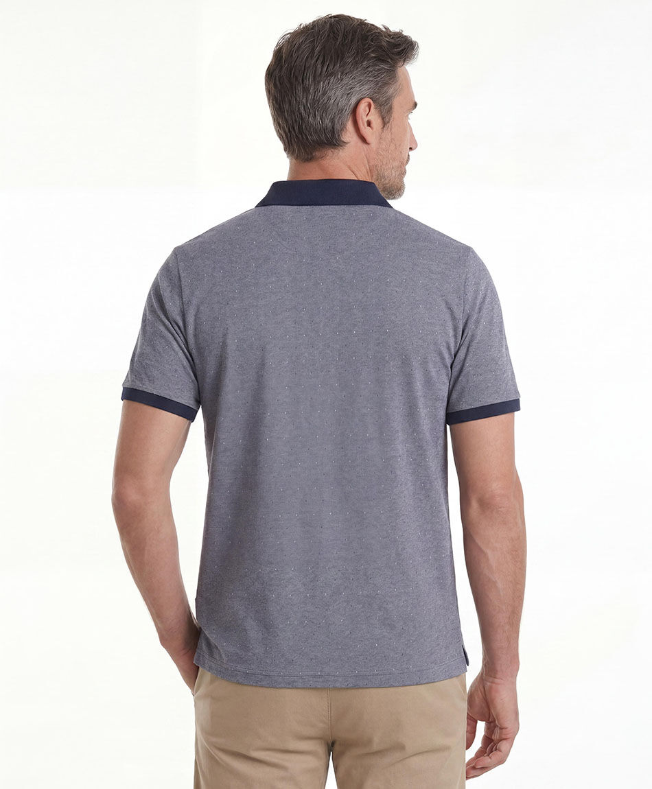 Polera hombre polo cuello azul