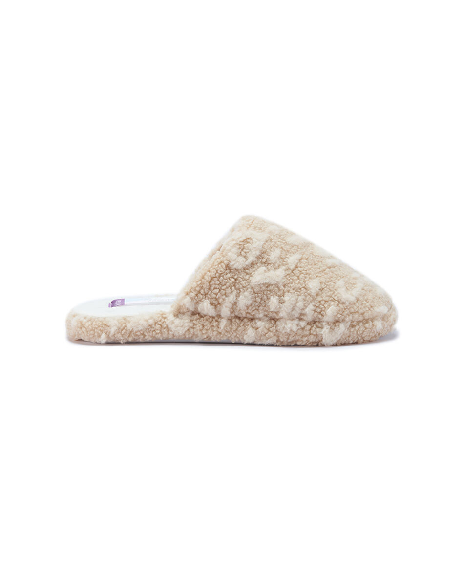 Pantufla mujer chiporro beige
