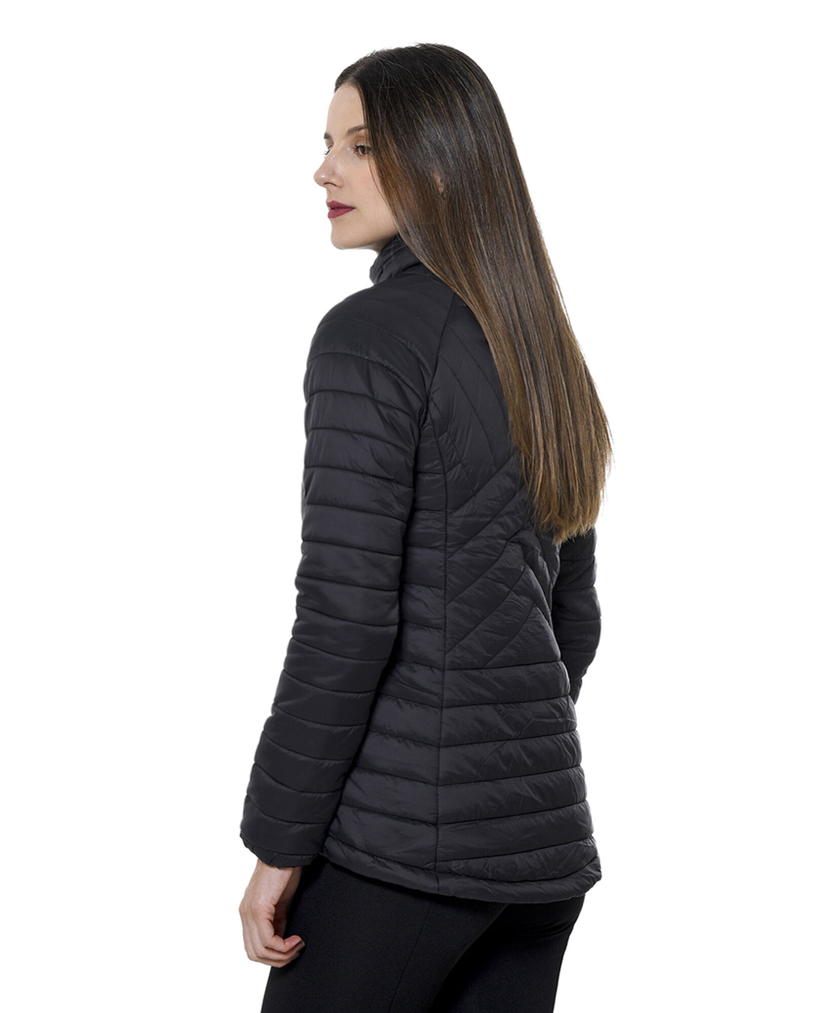 Parka entallada pespuntes Parka entallada pespuntes