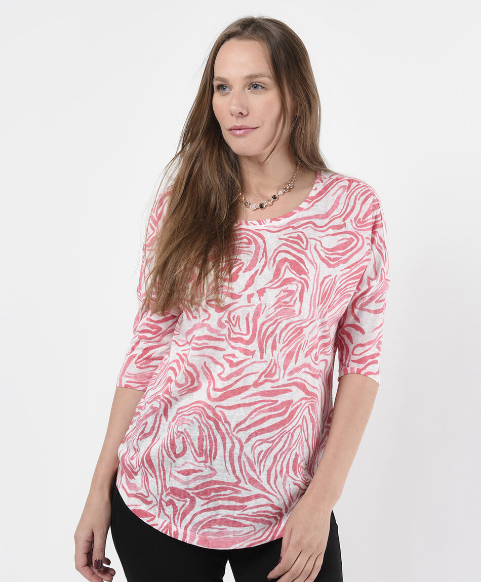 Polera mujer animal print