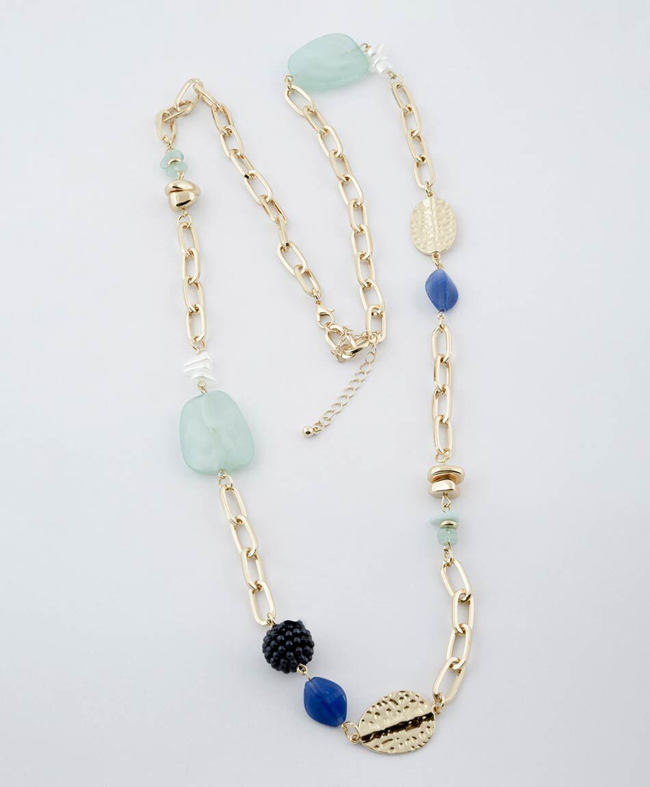 Collar mujer piedras grandes 1 pieza