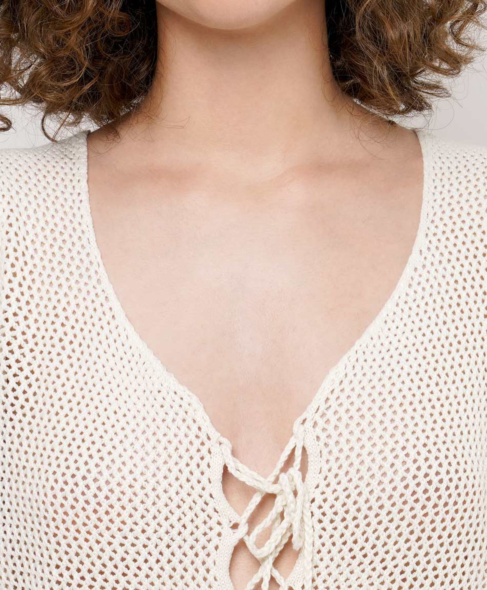 Tejido mujer crochet tiras frontal Tejido mujer crochet tiras frontal
