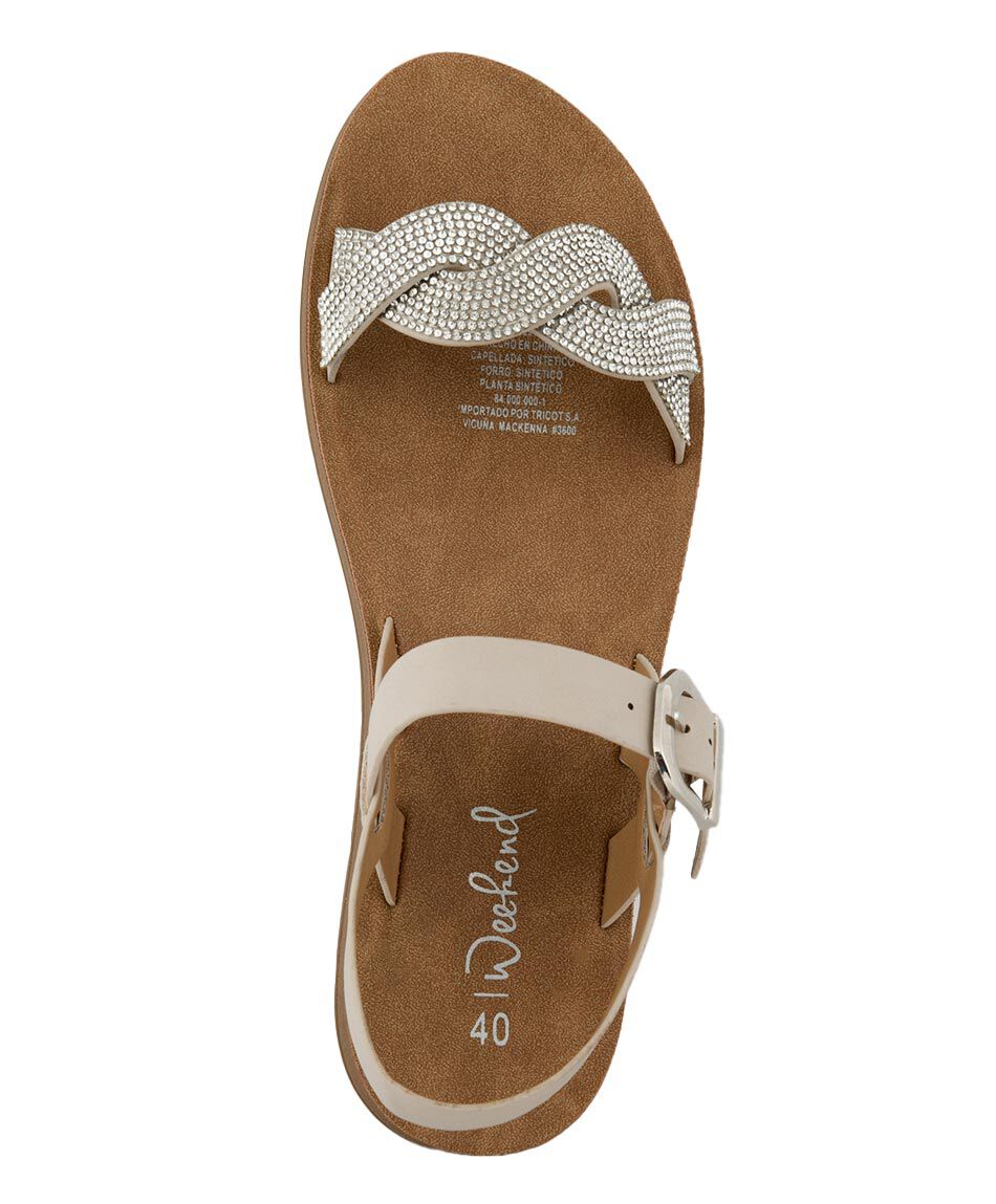 Sandalia comfort brillos