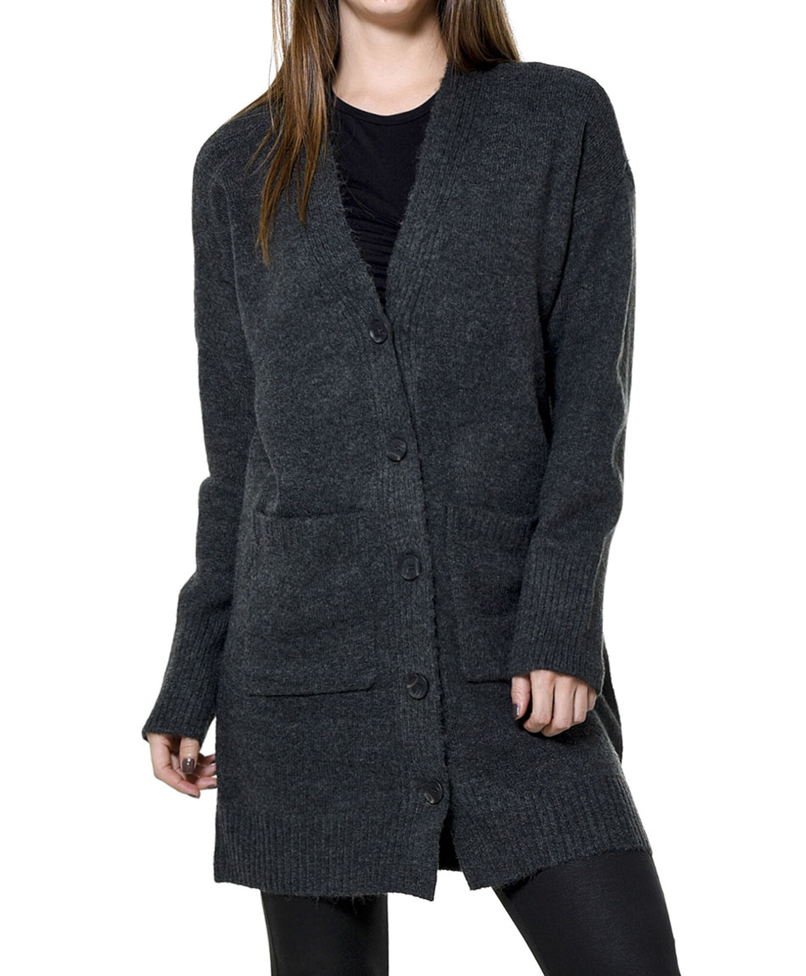 Cardigan bolsillos parche Cardigan bolsillos parche