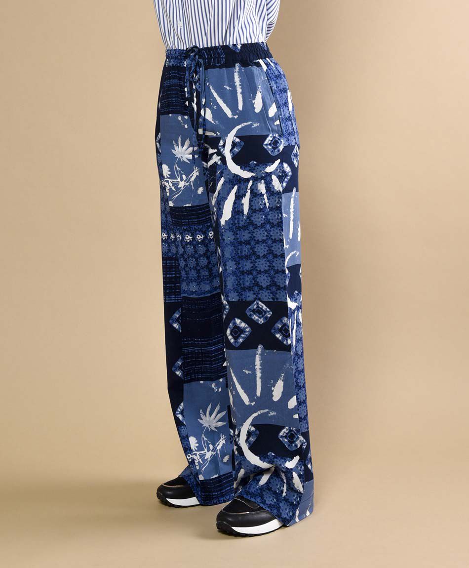 Pantal&oacute;n mujer estampado blue