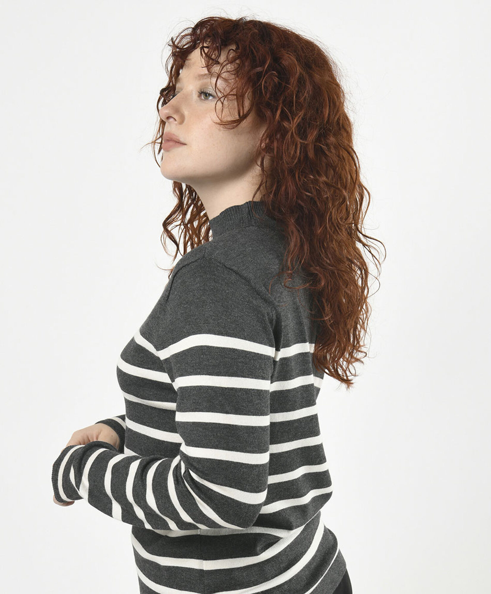 Sweater mujer líneas cuello perkins Sweater mujer líneas cuello perkins