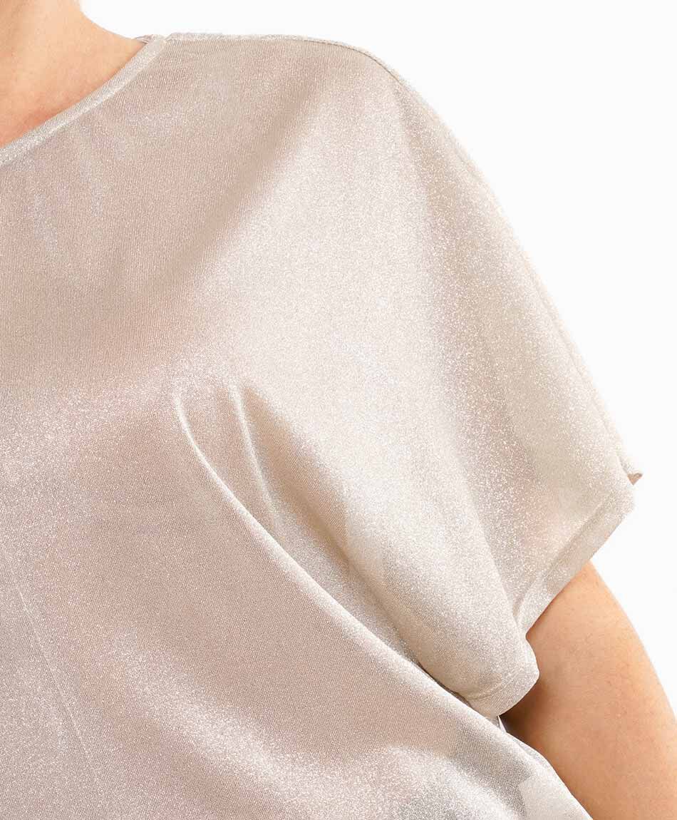 Polera mujer capa brillante lisa