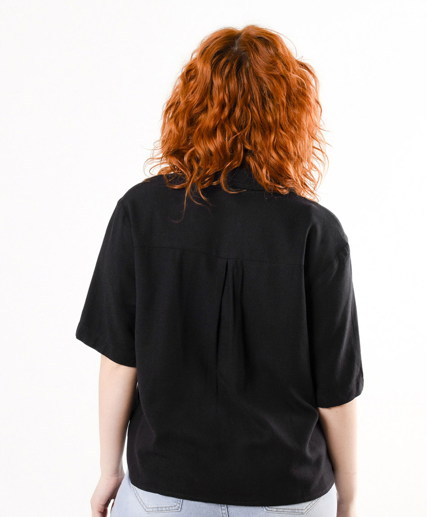 Blusa mujer lino negra Blusa mujer lino negra
