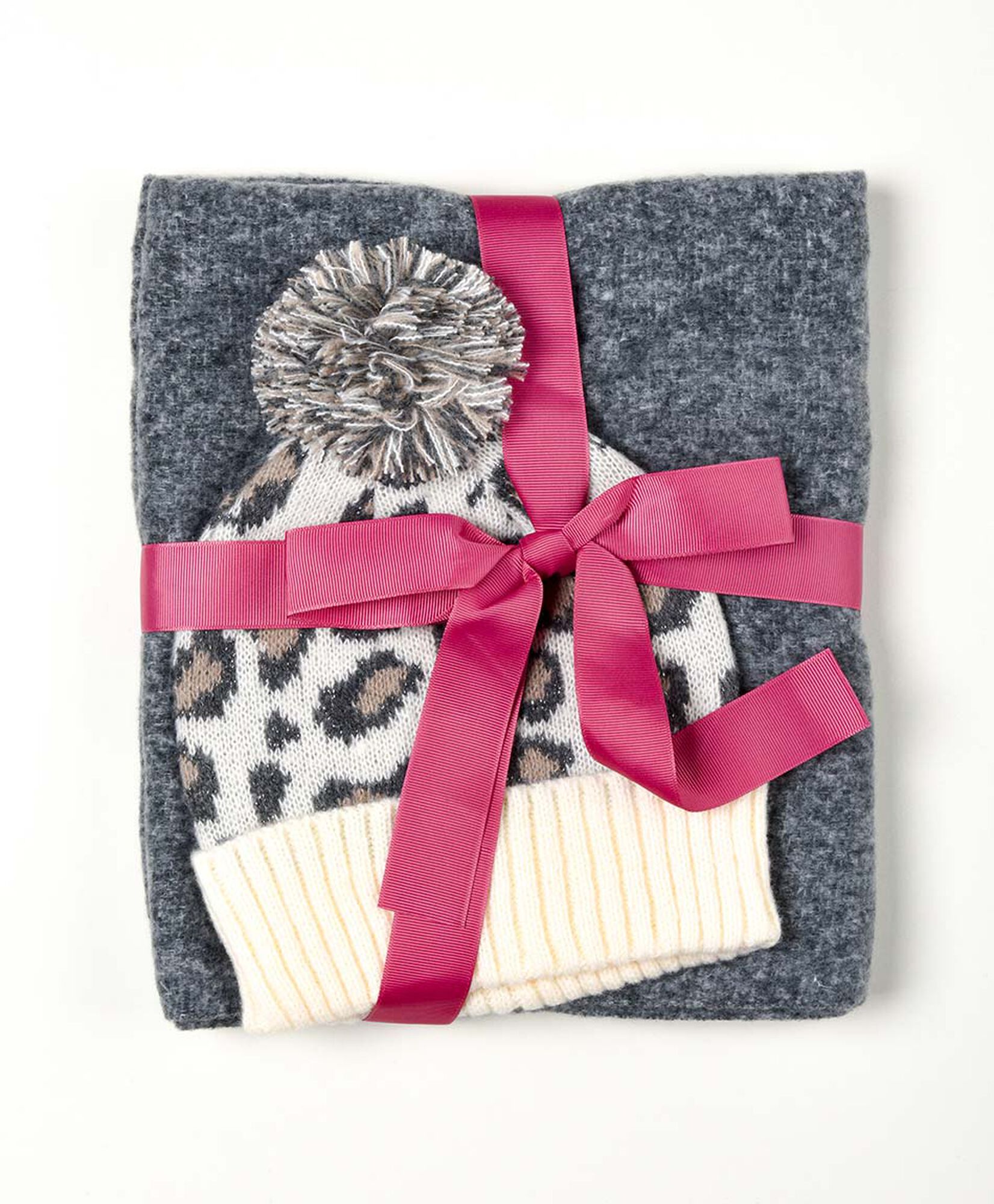 Set de regalo mujer boina + ruana gris Set de regalo mujer boina + ruana gris